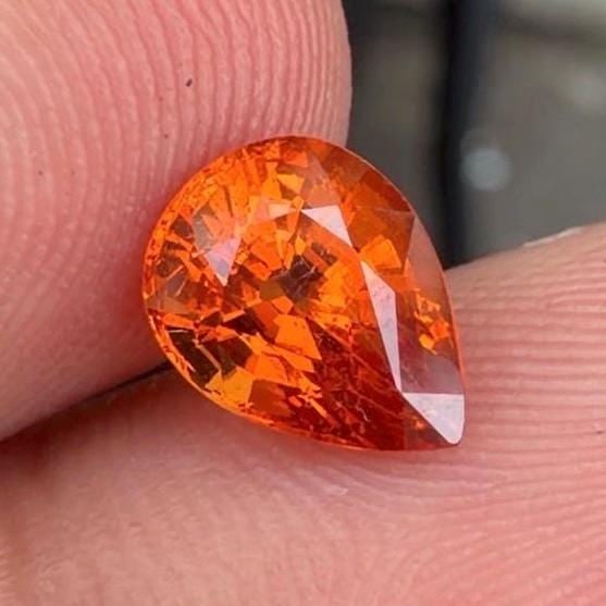 Pear Shape Mandarin Cut Loose Gemstone From Africa ~ 1.79 CT - 4