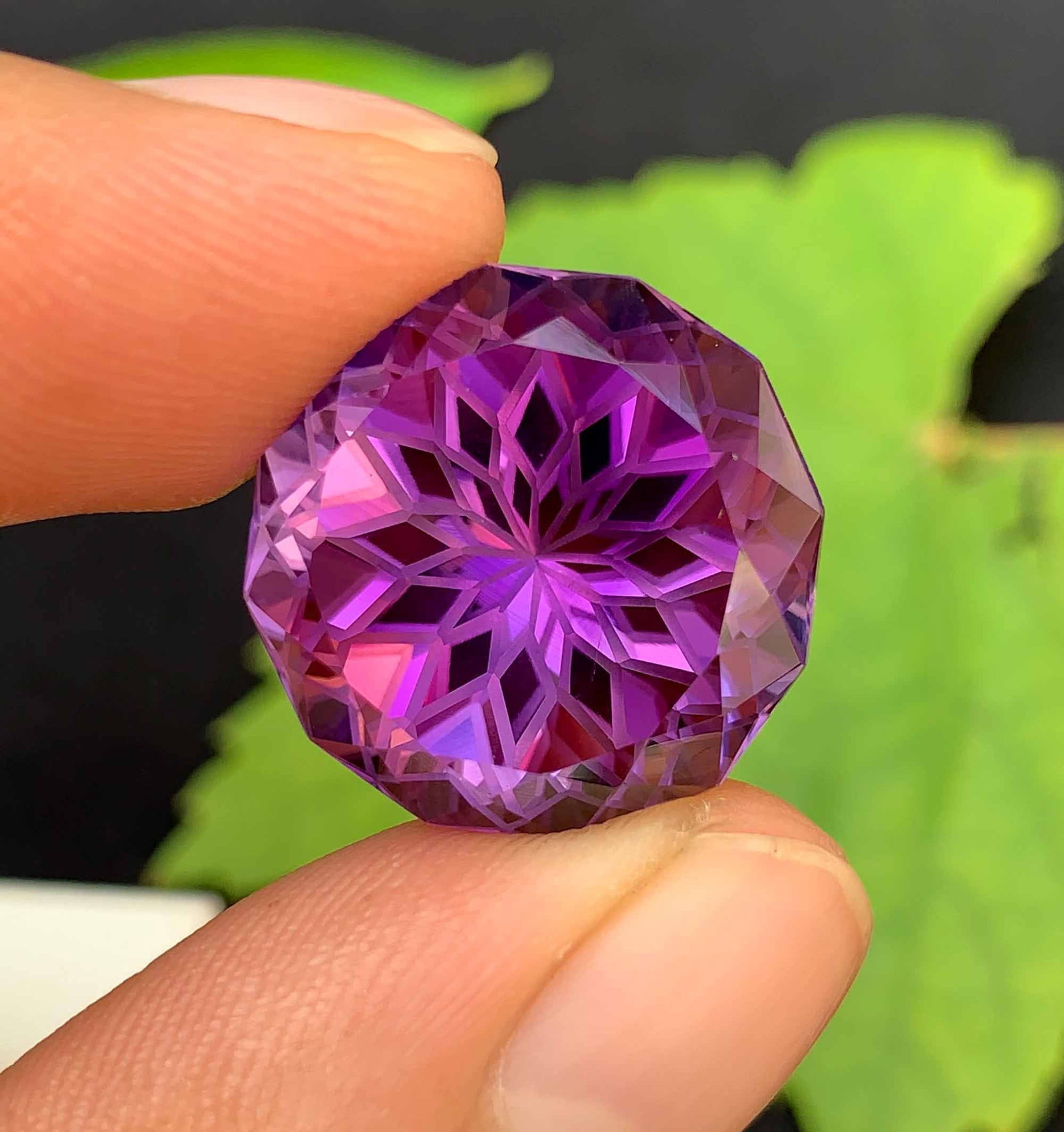 Natural Amethyst Gemstone: Precision Flower Cut, 30 Carats, February Birthstone: Highlights Supplies for making crafts Materials: Gemstone: Amethyst Carat weight: 30.00 Natural Amethyst Gemstone, Precision Flower Cut Amethyst Gemstone, Perfect Cut, Faceted Gemstone February Births