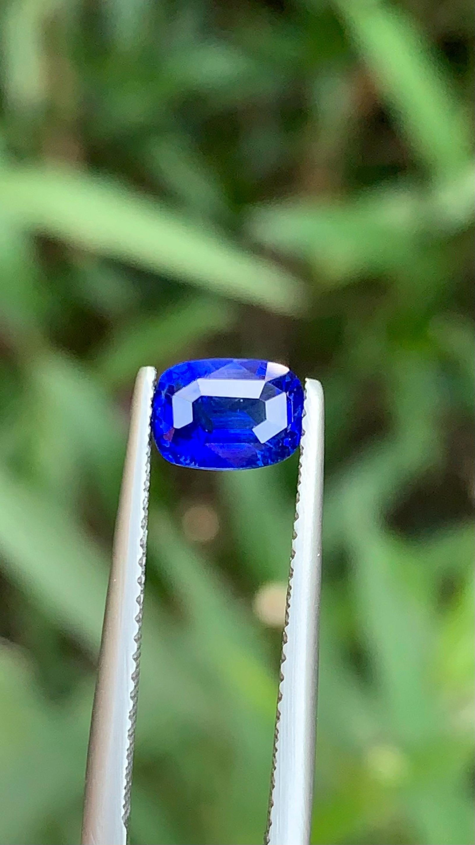 Royal Blue Heated Sapphire Gemstone From Srilanka, Cushion Cut Sapphire 1.44 Carat - 5