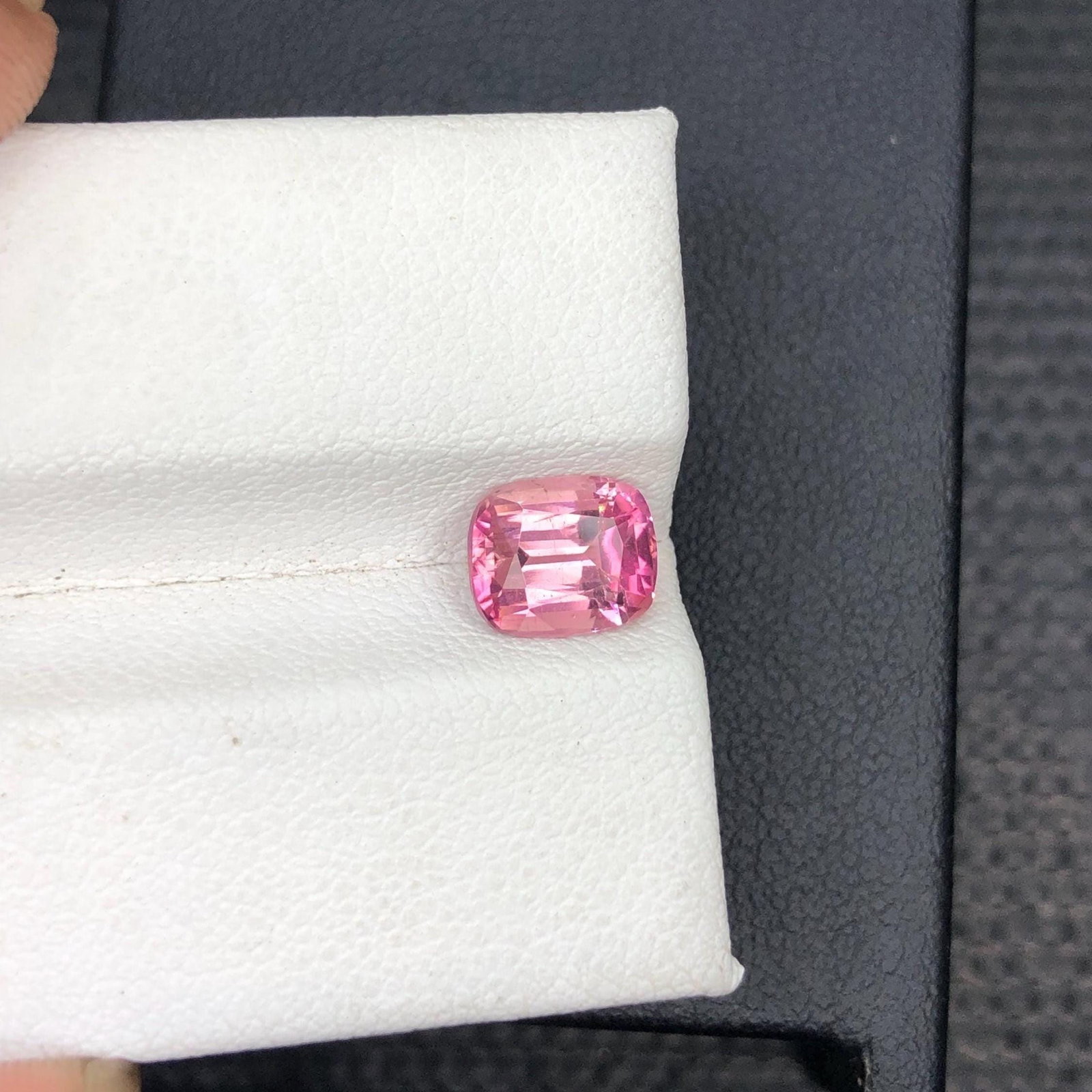 Candy Pink Tourmaline Faceted Cushion Cut Gemstone From Afghanistan - 1.58 Carat: Highlights Supplies for making crafts Materials: Gemstone: Tourmaline Carat weight: 1.580 Gemology: * Weight : 1.580 carat * Dimension : 7.9*6.1*4.5 mm * Origin : Afghanistan * Colour: Candy Pink *