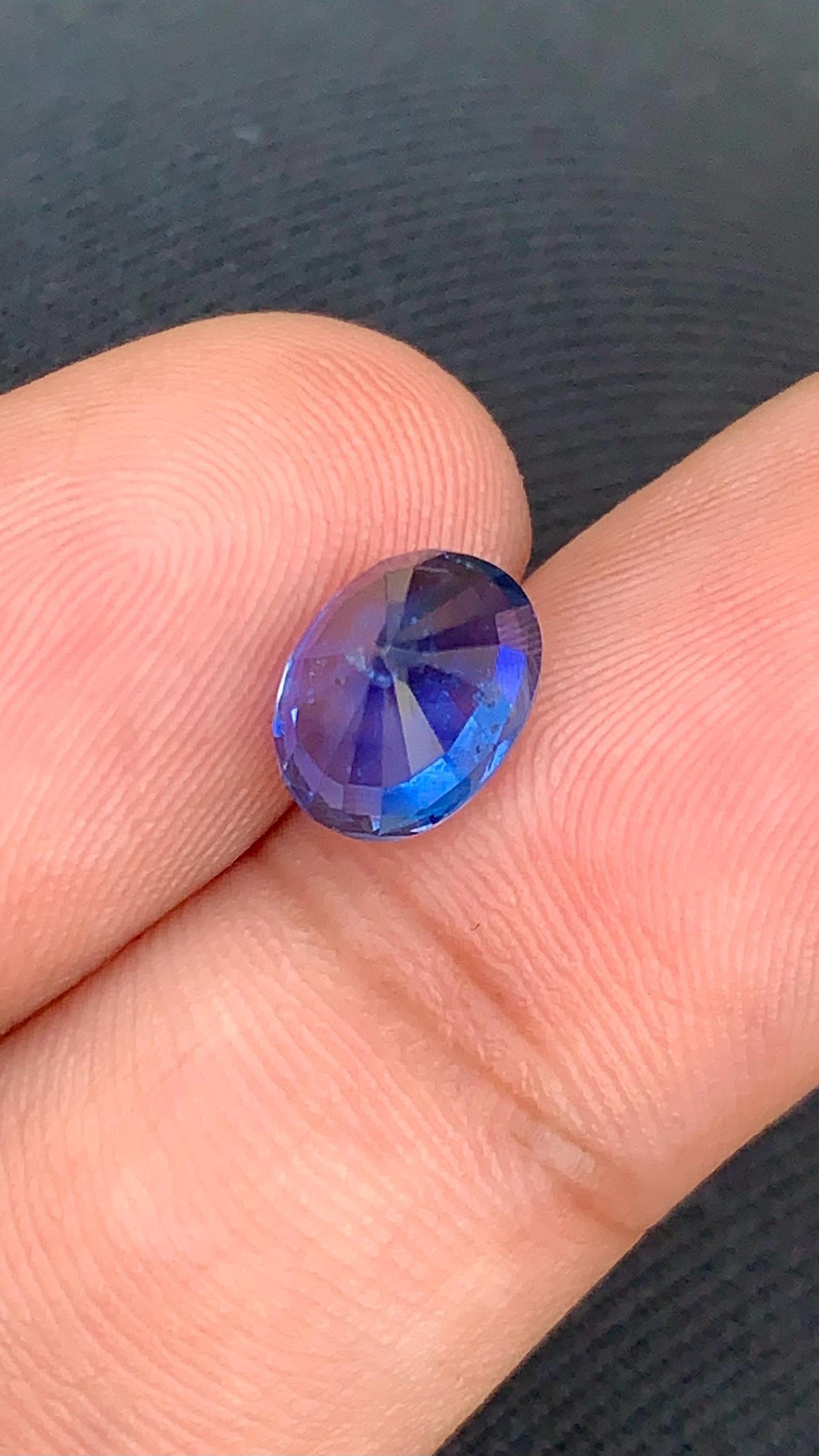 Royal Blue Heated Sapphire Gemstone From Srilanka, Oval Cut Sapphire 2.56 Carat - 4