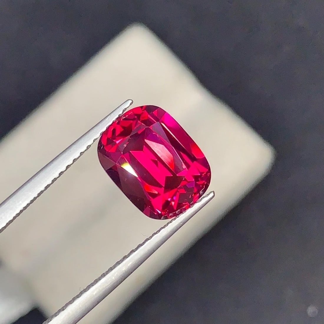 Natural Raspberry Pink Sparkly Garnet Cushion Cut Loose Gemstone From Tanzania, 5.70 Carat - 6