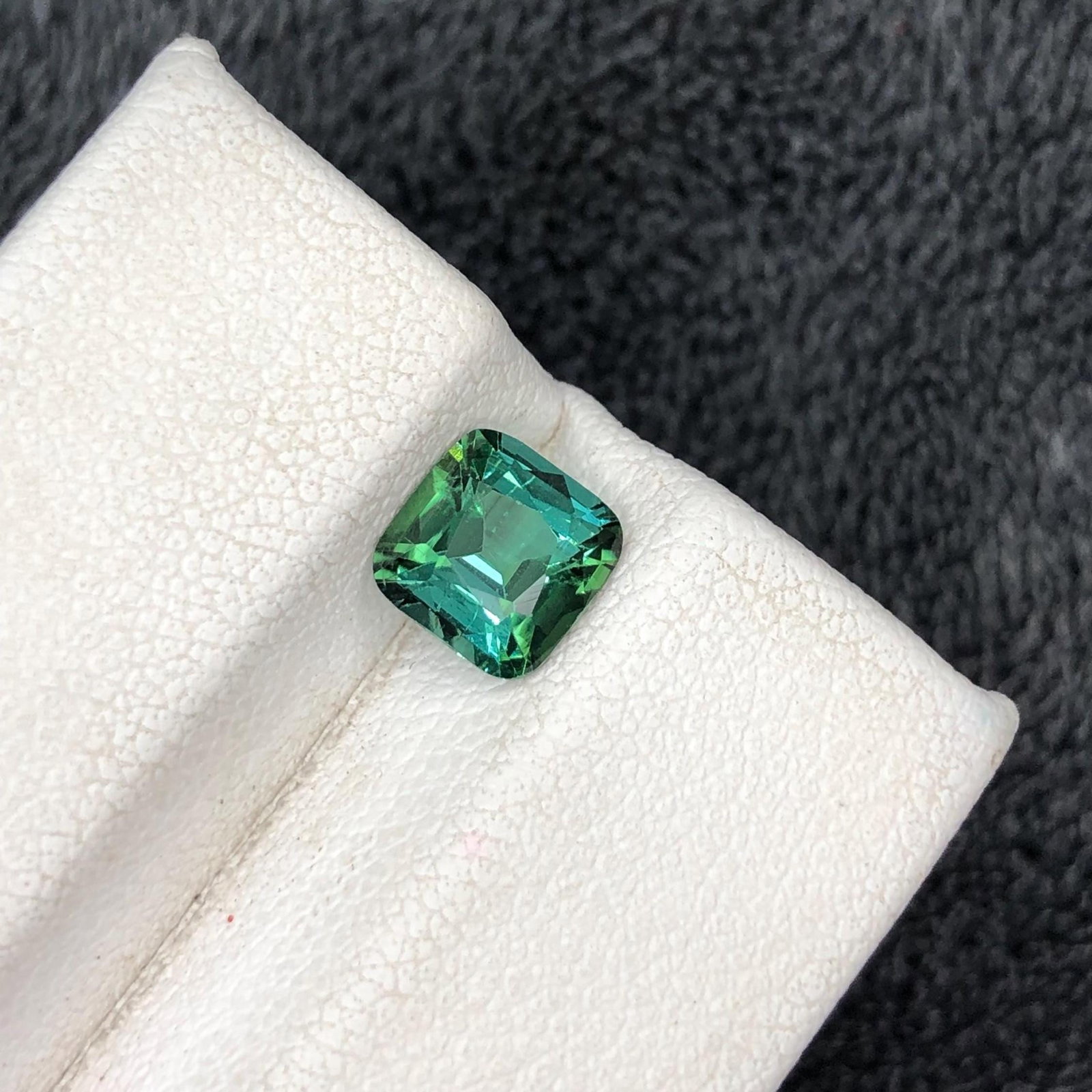 Blue Green Tourmaline Gemstone Ring Size Cushion Cut From Afghanistan - 1.27 Carat - 3