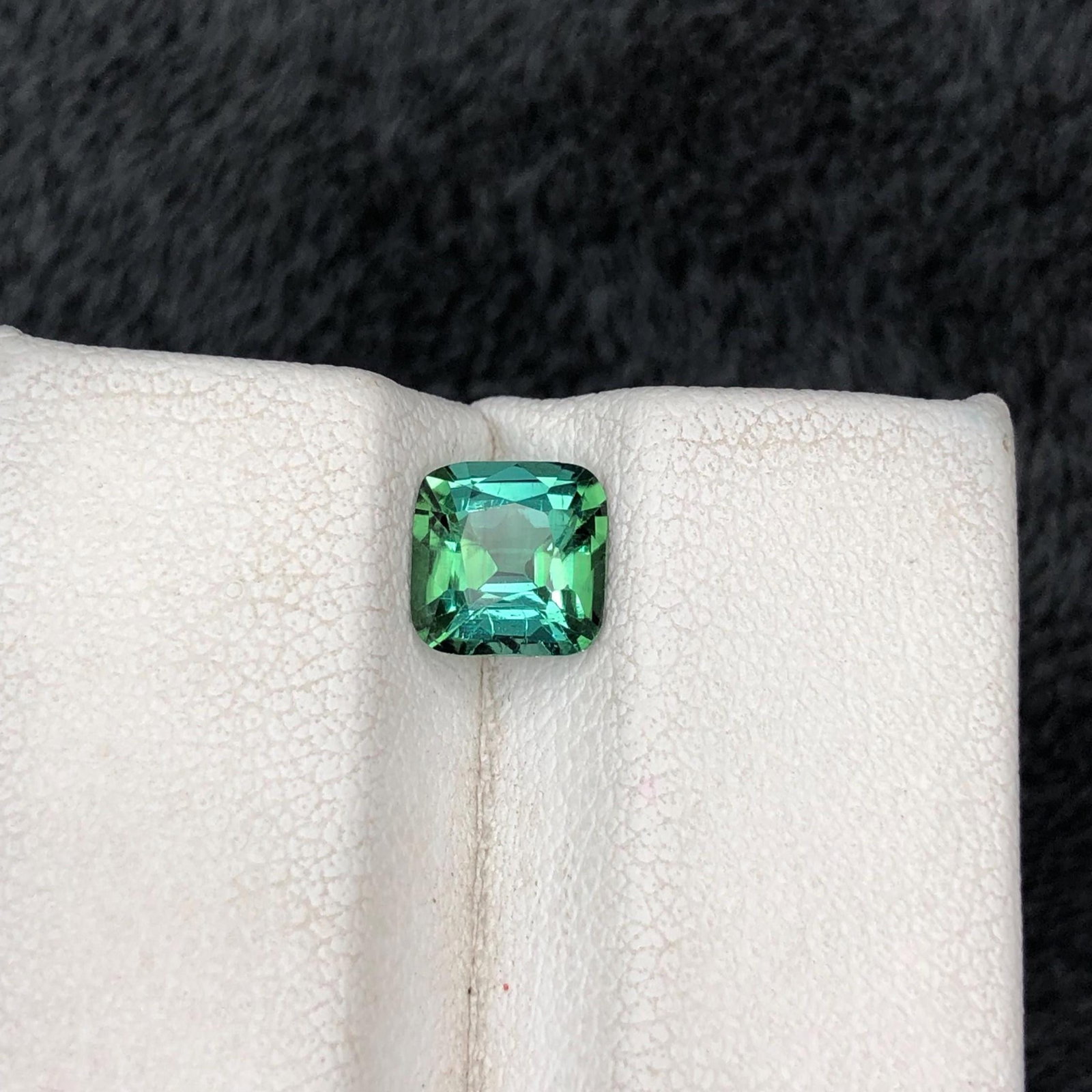Blue Green Tourmaline Gemstone Ring Size Cushion Cut From Afghanistan - 1.27 Carat - 4