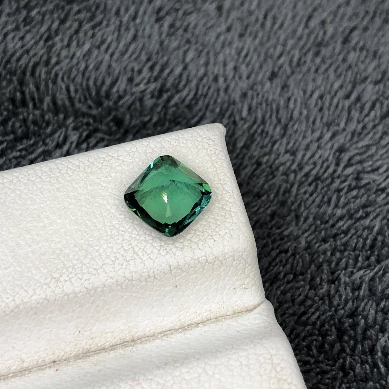 Blue Green Tourmaline Gemstone Ring Size Cushion Cut From Afghanistan - 1.27 Carat - 6
