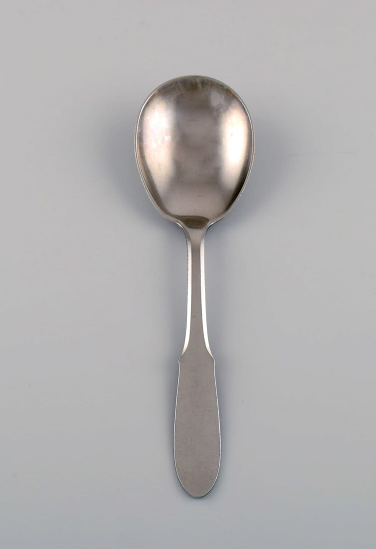 Gundorph Albertus for Georg Jensen. Mitra serving spoon in stainless steel. 1970s. (1 of 5)