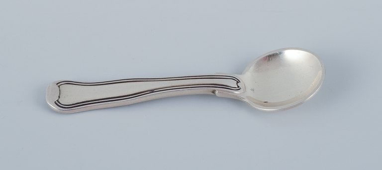Georg Jensen Old Danish, salt spoon in sterling silver. - 3