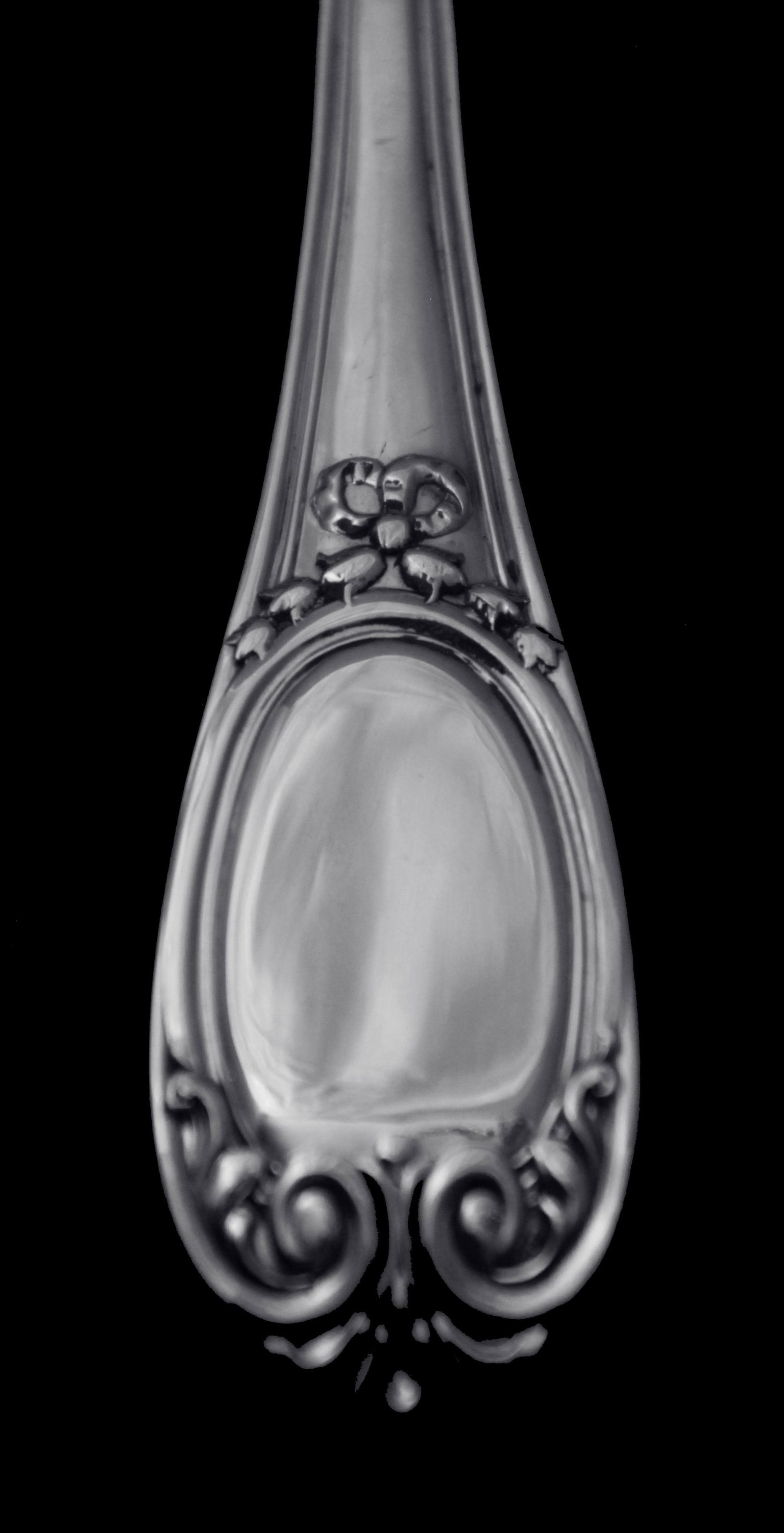 BF - Stunning Set of 8 Magnificent French Antique Sterling Silver Flatware Serving Pieces. - 8
