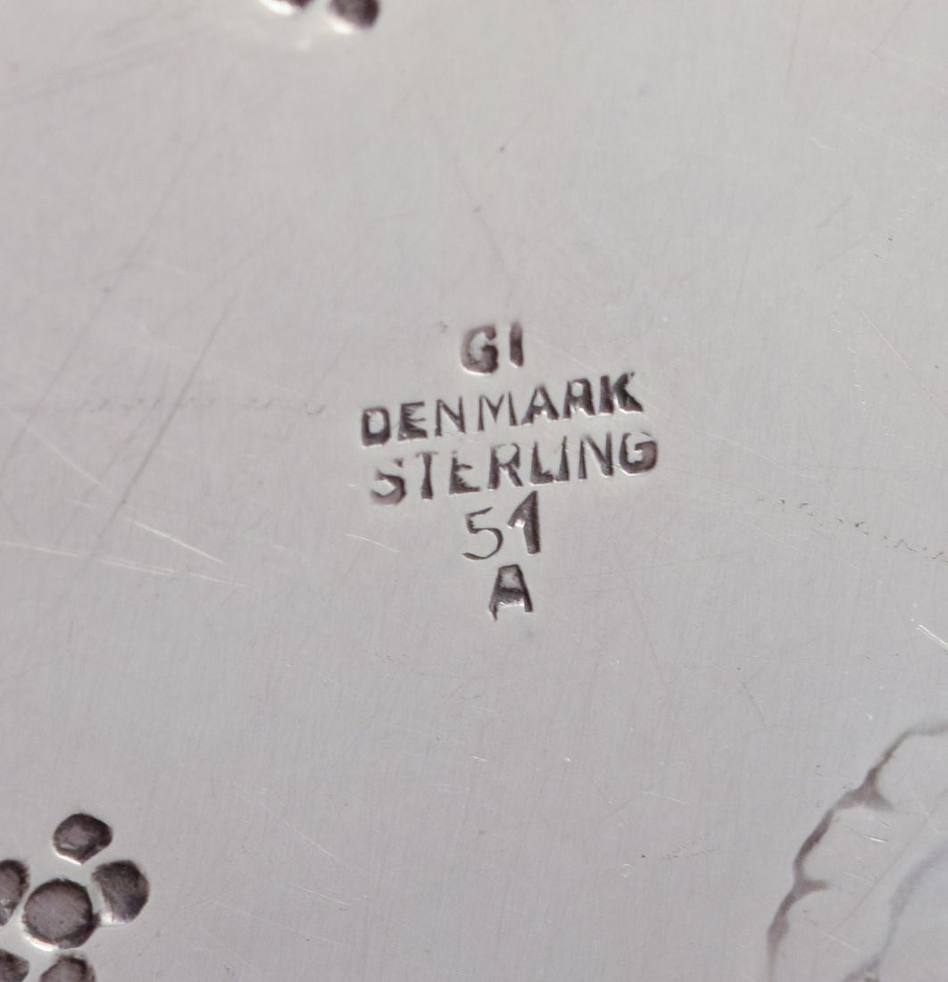Georg Jensen, a set of six glass coasters in sterling silver. - 8