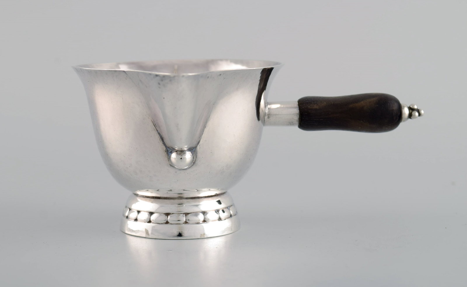 Early Georg Jensen sugar / cream set in sterling silver with handles in ebony. Dated 1915-1930. - 7