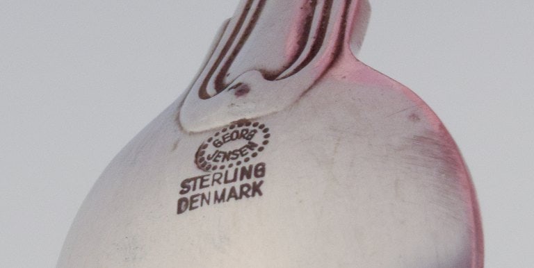 Georg Jensen. Old Danish salt spoon in sterling silver. - 6