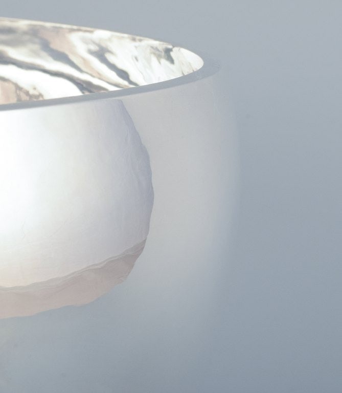 Georg Jensen, rare sterling silver bowl. Large and impressive bowl of high quality. - 5
