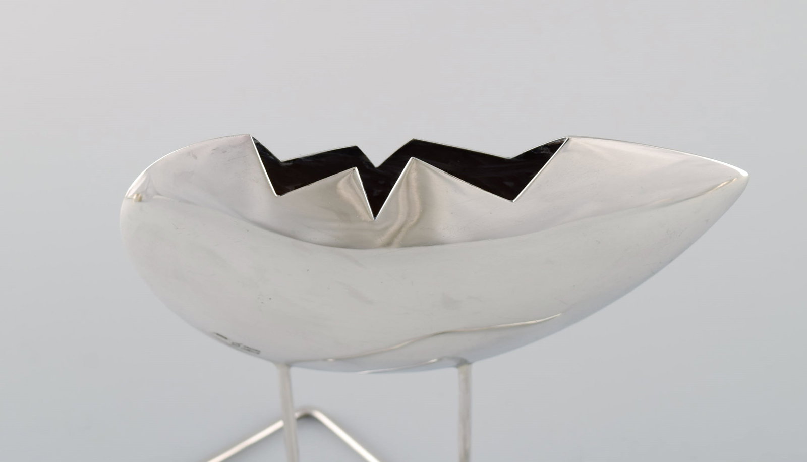 Prudenci Sanchez, Catalan silversmith. Modernist / abstract unique sculpture in sterling silver. - 7