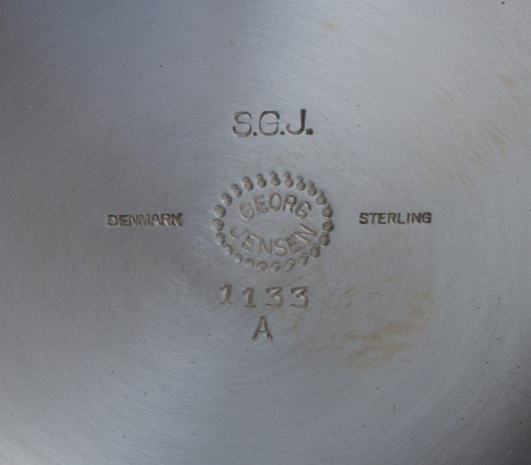 Søren Georg Jensen for Georg Jensen, large and impressive bowl in sterling silver. - 5