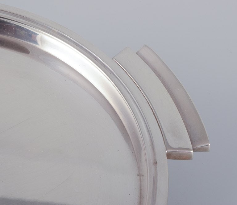 Harald Nielsen for Georg Jensen. Art Deco tray in sterling silver. - 4