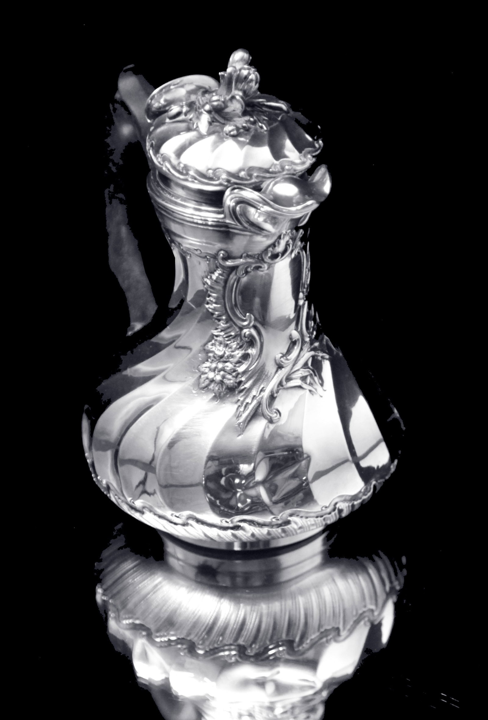 Christofle (Cardeilhac) - 4pc. Antique French Louis XVISterling Silver Tea Set + Serving Tray ! - 5
