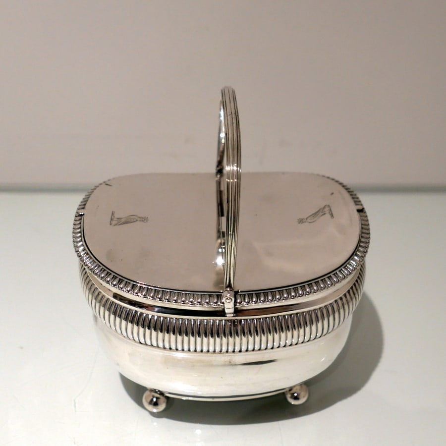 Early 19th Century Antique George III Sterling Silver Double Tea Caddy London 1808 Rebecca Emes & - 2