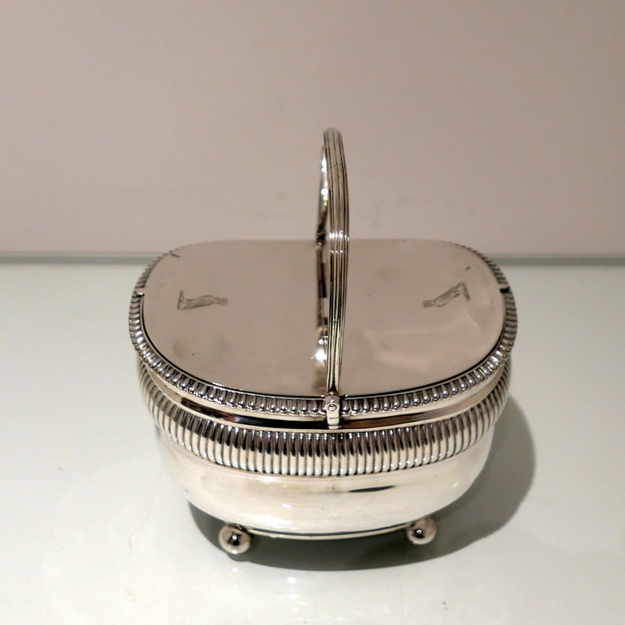 Early 19th Century Antique George III Sterling Silver Double Tea Caddy London 1808 Rebecca Emes & - 5