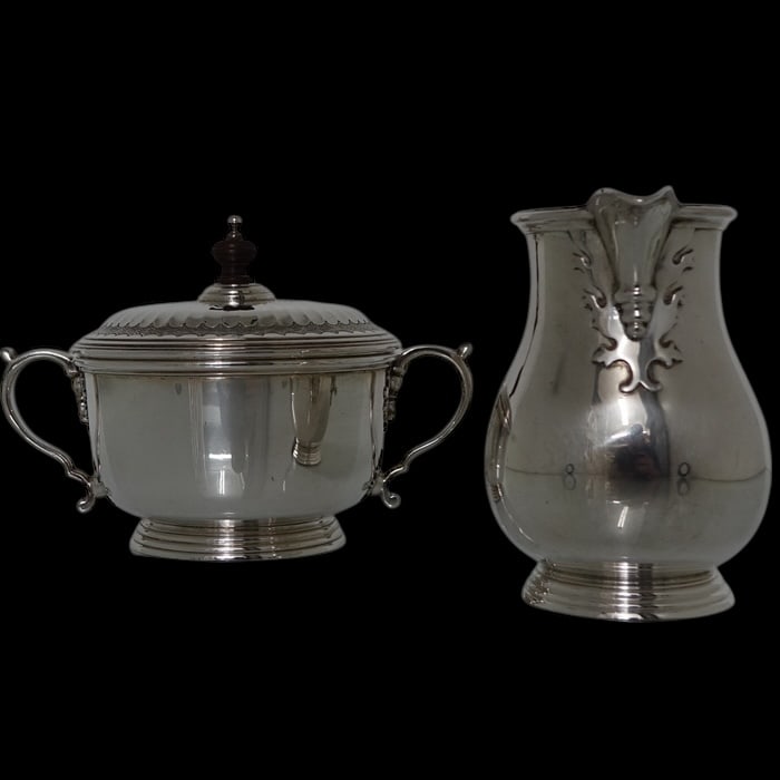 Modern 20th Century Sterling Silver Tea & Coffee Set London 1968 Richard Comyns - 4