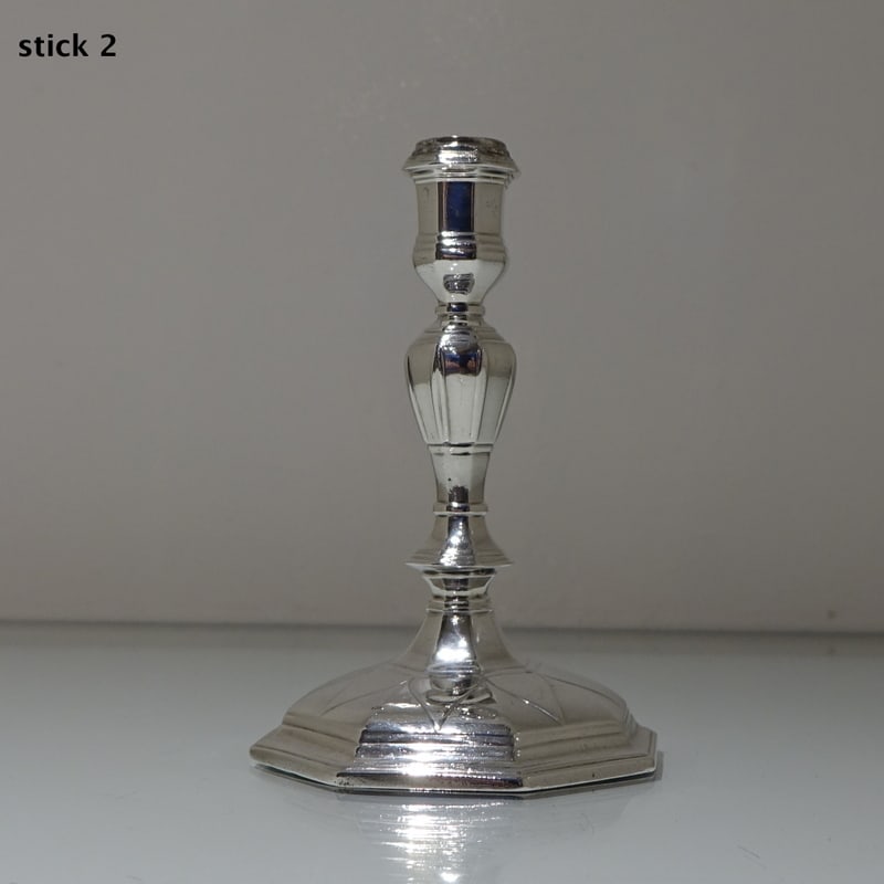 Early 18th Century Antique George I Britannia Silver Pair Candlesticks London 1714 Michael Boult - 12
