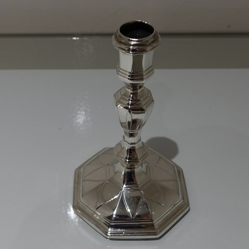 Early 18th Century Antique George I Britannia Silver Pair Candlesticks London 1714 Michael Boult - 4