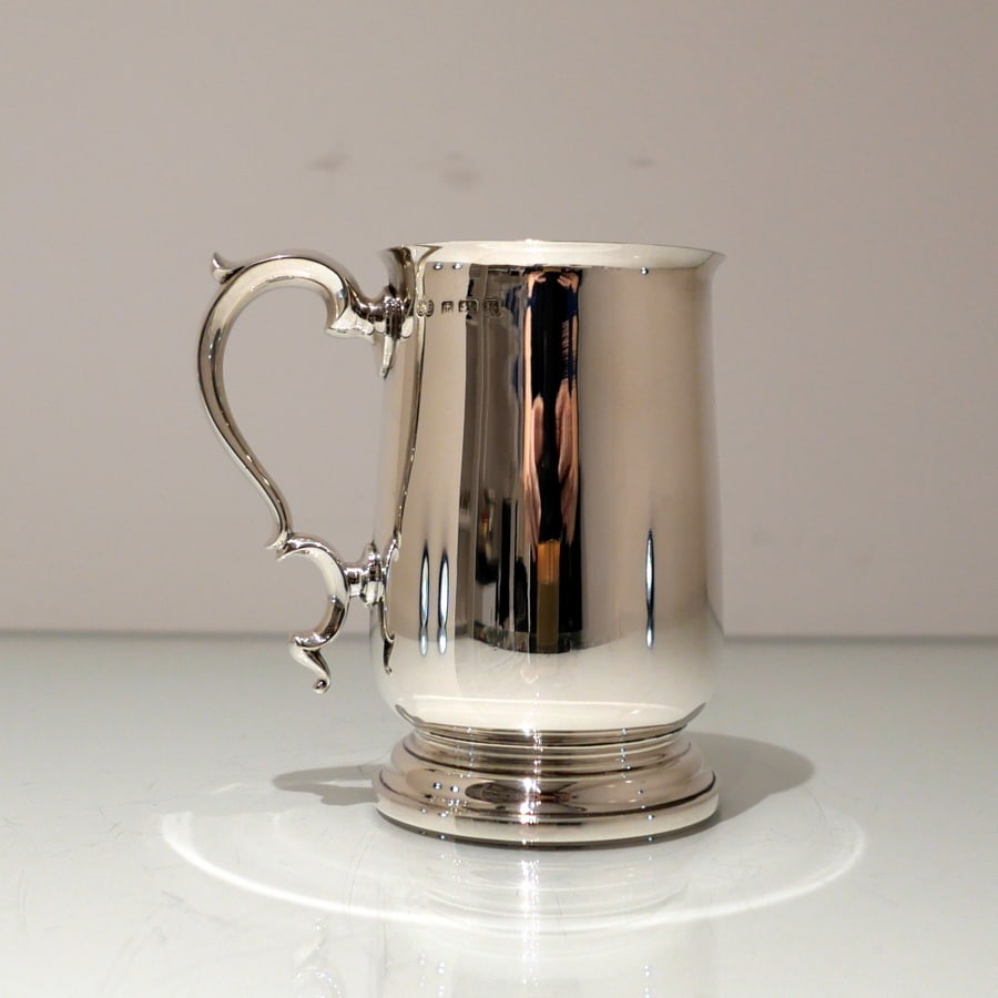 Early 20th Century Modern George V Sterling Silver Pint Mug Birmingham 1934 Elkington & Co (1 of 7)