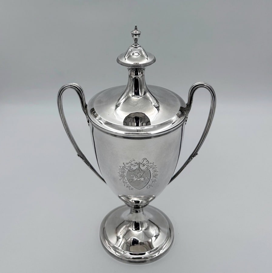 18th Century Antique George III Silver Cup & Cover London 1792 Henry Chawner - 2