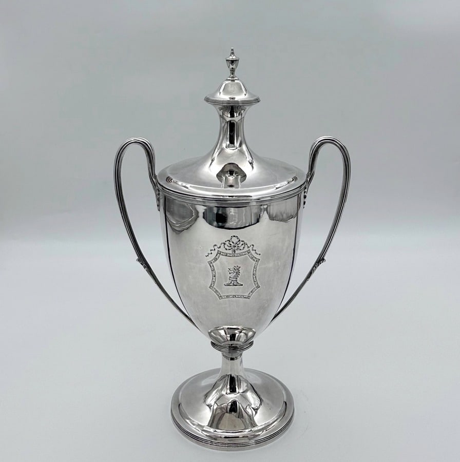 18th Century Antique George III Silver Cup & Cover London 1792 Henry Chawner - 4