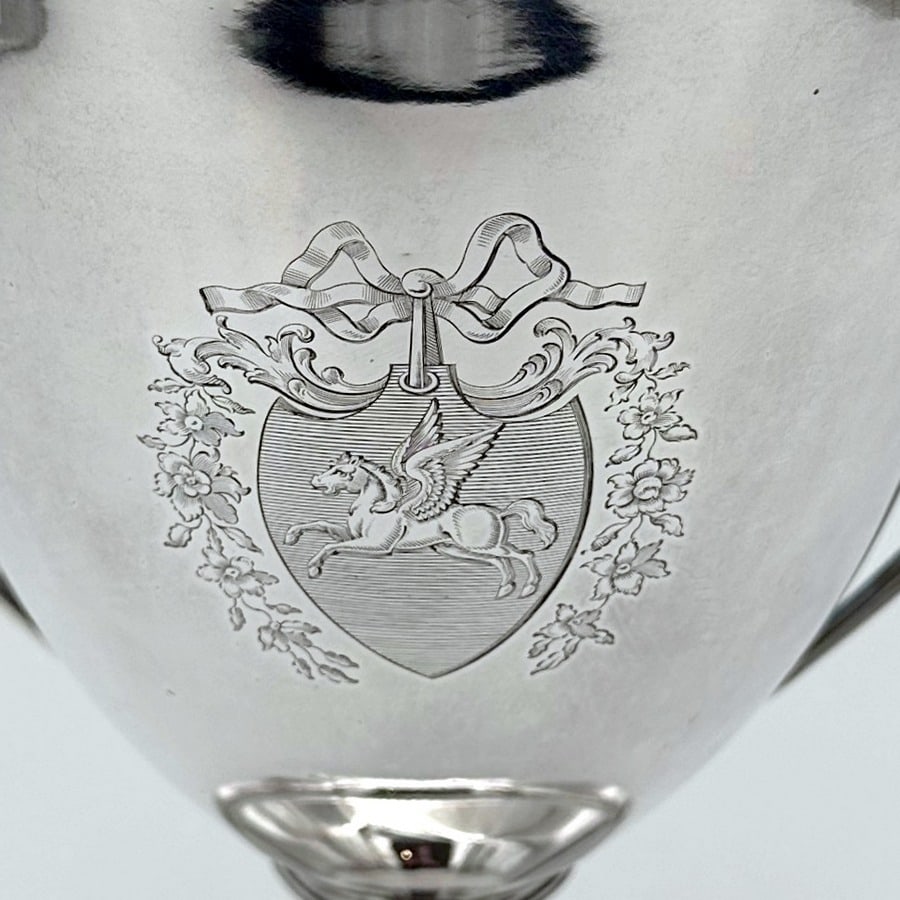 18th Century Antique George III Silver Cup & Cover London 1792 Henry Chawner - 5