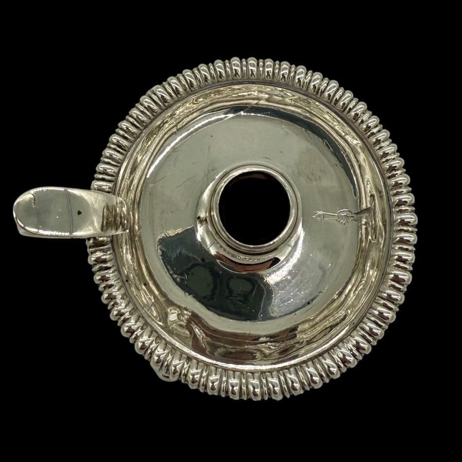 Mid 18th Century Antique George II Silver Chamberstick London 1755 James Manners - 6