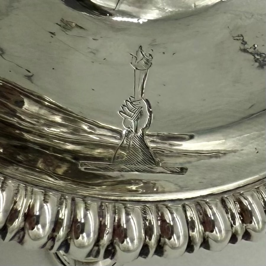 Mid 18th Century Antique George II Silver Chamberstick London 1755 James Manners - 7