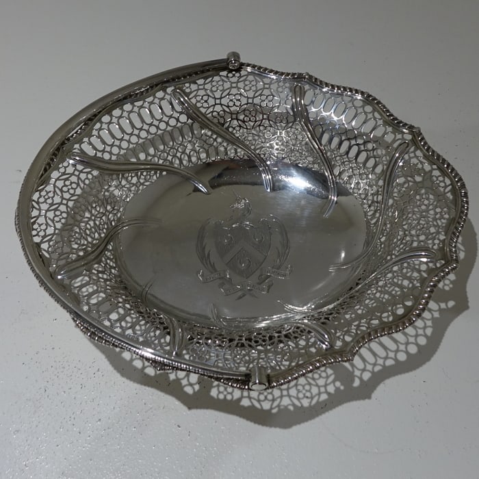 18th Century George III Antique Sterling Silver Cake Basket London 1771 Edward Aldridge (1 of 12)