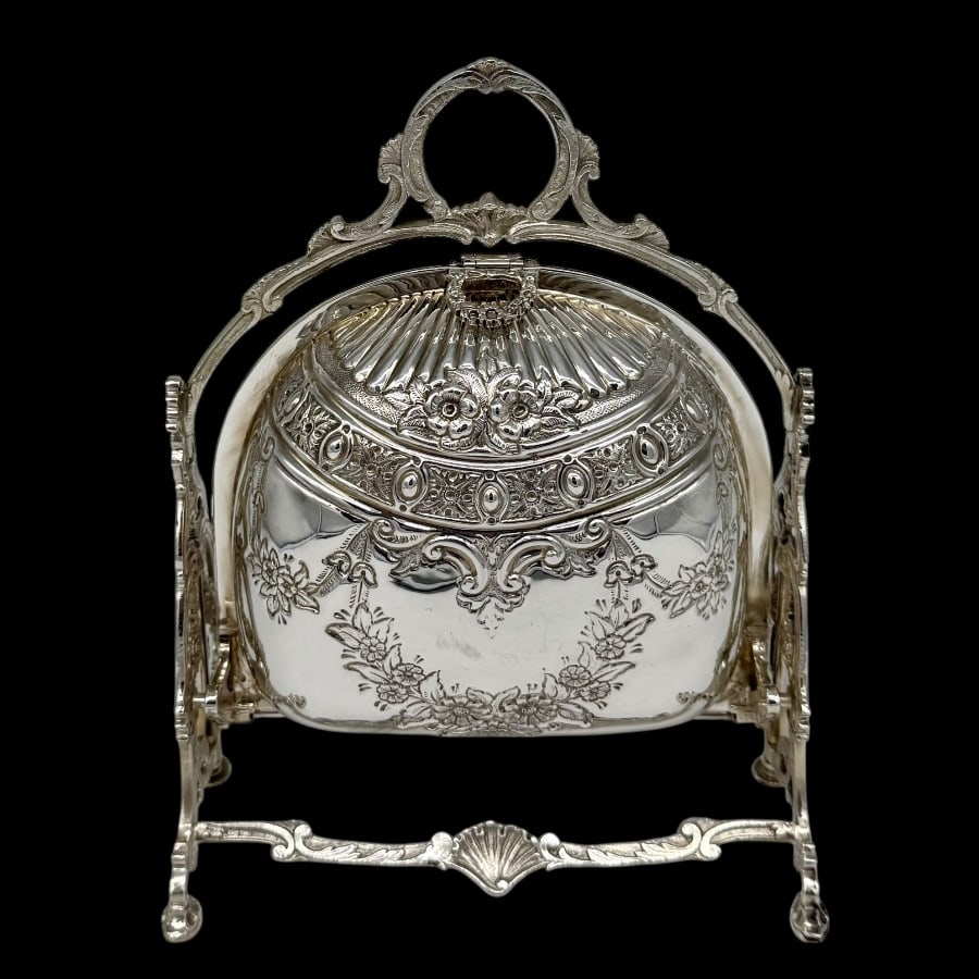Mid 20th Century Italian Modern Silver Folding Biscuit Box circa 1960 - 2