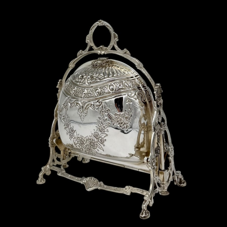 Mid 20th Century Italian Modern Silver Folding Biscuit Box circa 1960 - 5