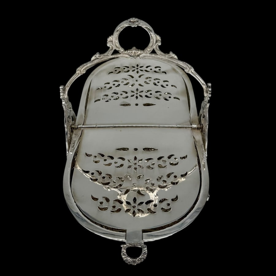 Mid 20th Century Italian Modern Silver Folding Biscuit Box circa 1960 - 8