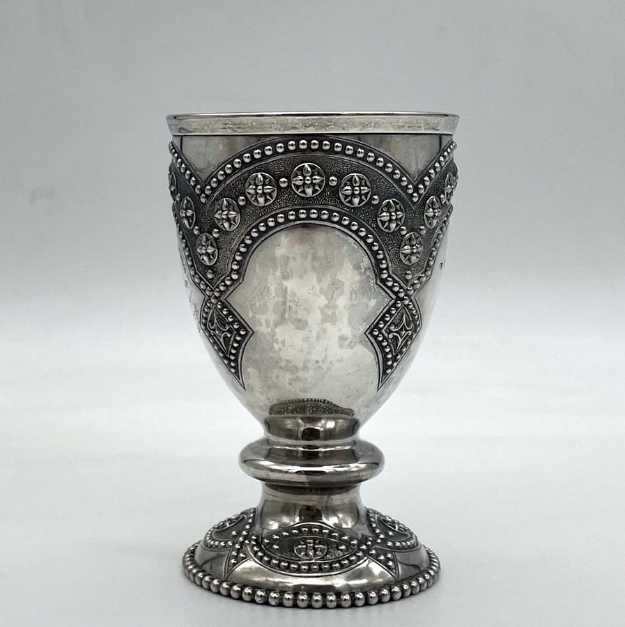 Mid 19th Century Antique Victorian Sterling Silver Wine Goblet London 1861 Robert Hennell - 3