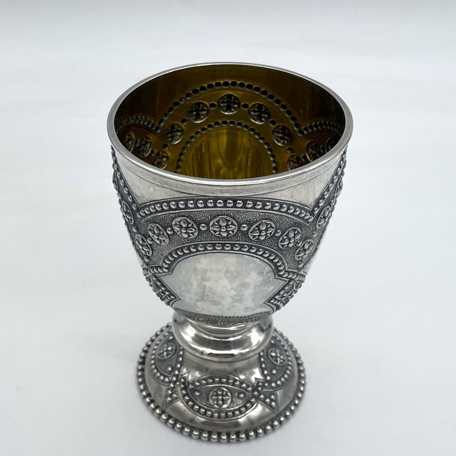 Mid 19th Century Antique Victorian Sterling Silver Wine Goblet London 1861 Robert Hennell - 4