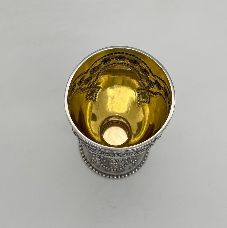 Mid 19th Century Antique Victorian Sterling Silver Wine Goblet London 1861 Robert Hennell - 7