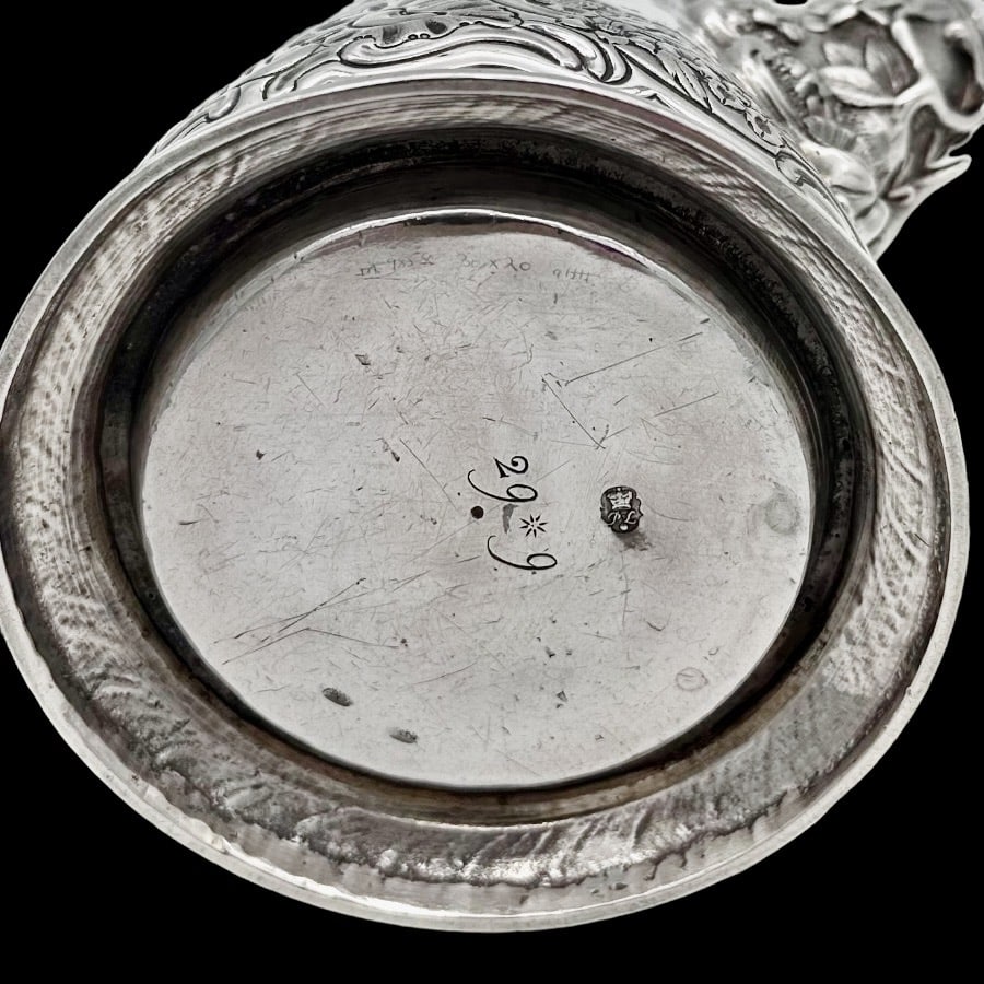 Mid 19th Century Antique Silver George II Coffee Pot London 1744 Paul de Lamerie - 11