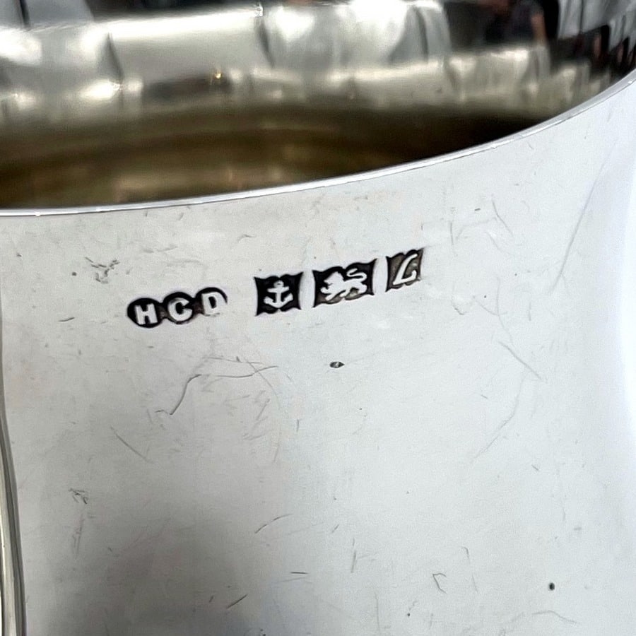 Mid 20th Century Modern Sterling Silver Pint Mug Birmingham 1960 H Clifford Davis Ltd - 6
