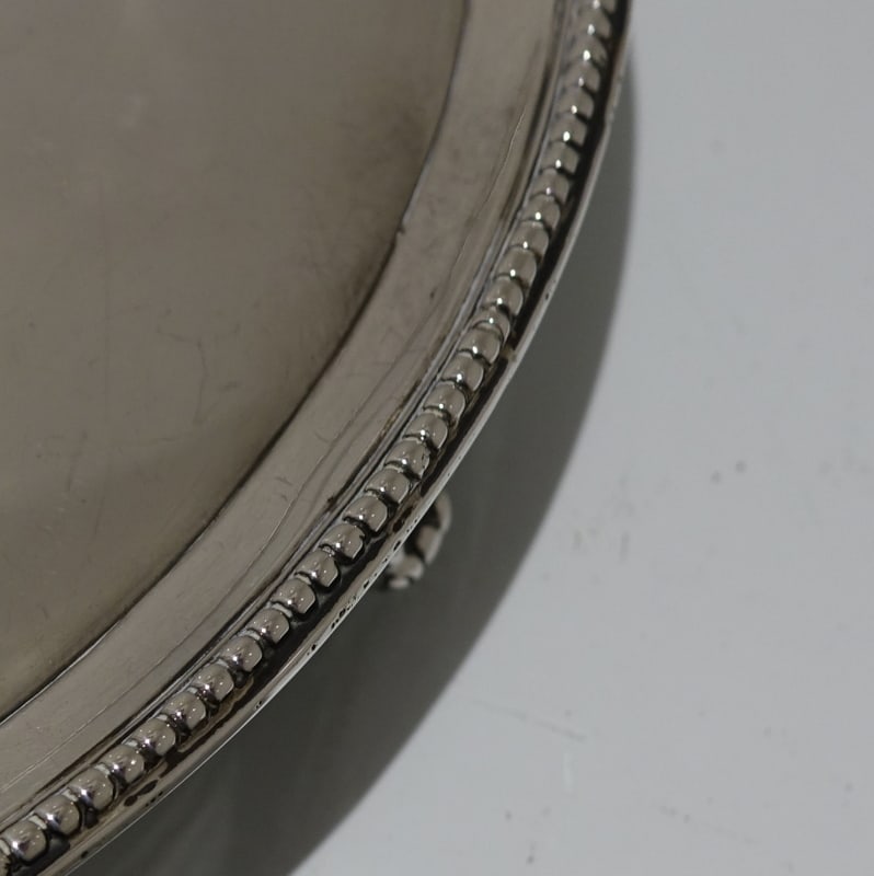 18th Century Antique George III Sterling Silver Salver London 1788 John Hutson - 3