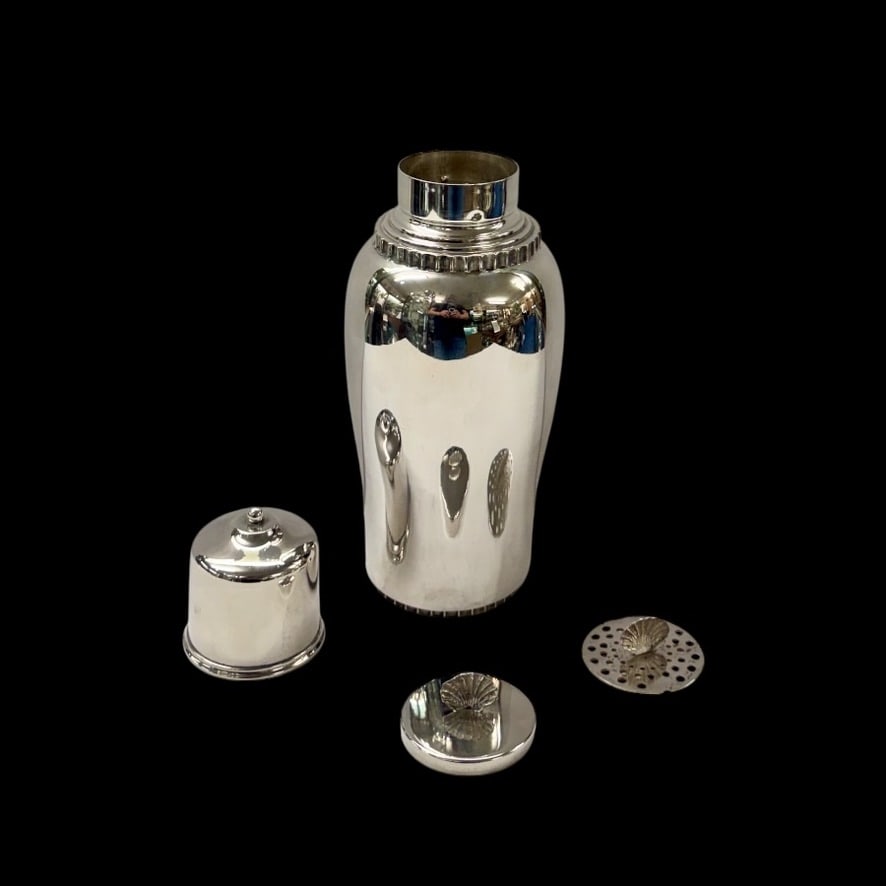 Early 20th Century Silver Danish Cocktail Shaker Circa 1930 - 3