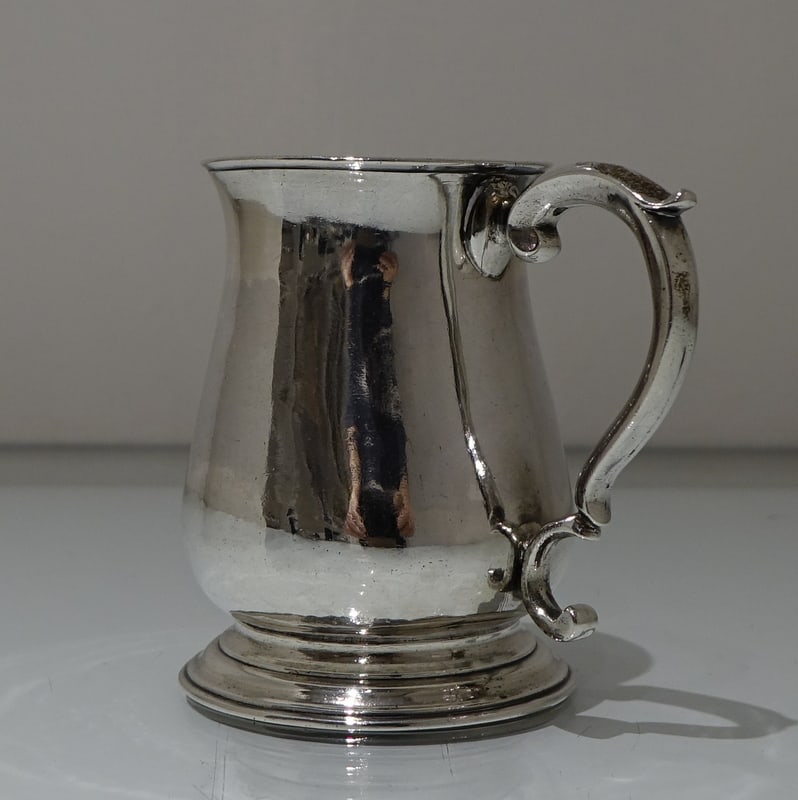 Mid 18th Century Antique George III Sterling Silver Half Pint Mug London 1769 Thomas Moore II - 7