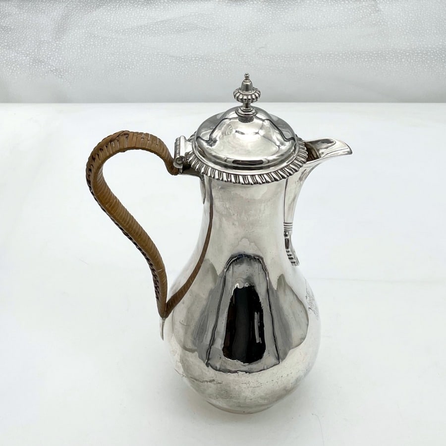 Mid 18th Century Antique George II Silver Coffee Jug London 1759 Augustin Le Sage - 2