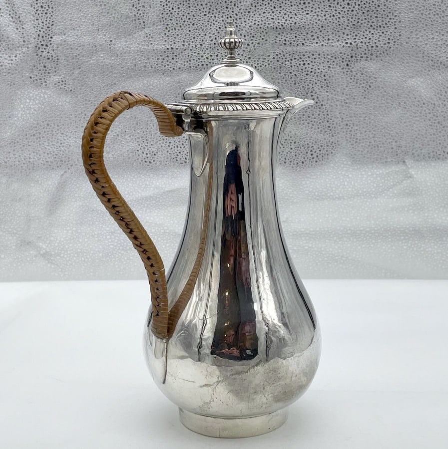 Mid 18th Century Antique George II Silver Coffee Jug London 1759 Augustin Le Sage - 5