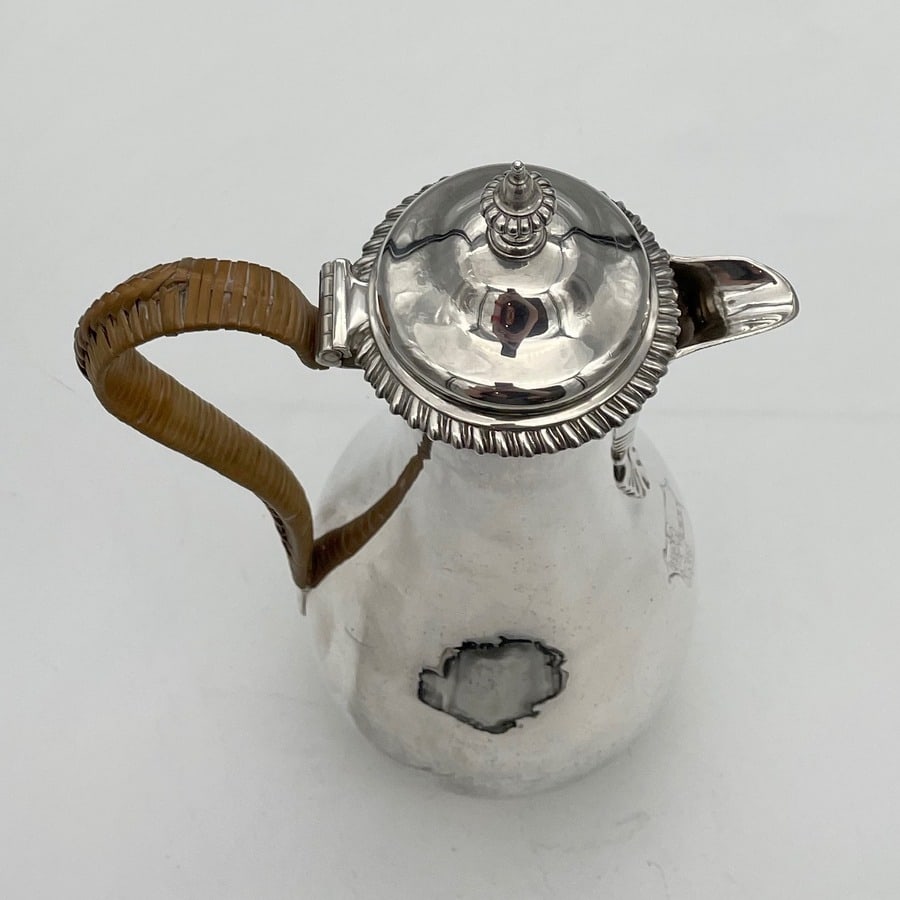 Mid 18th Century Antique George II Silver Coffee Jug London 1759 Augustin Le Sage - 7