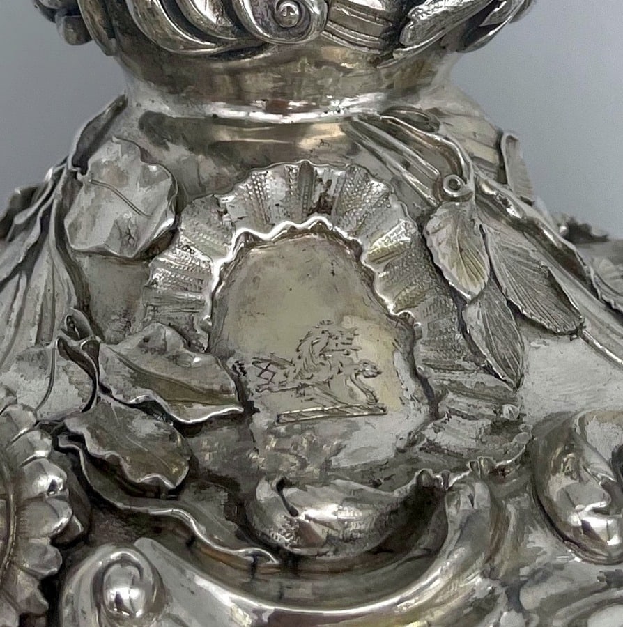 Early 19th Century Antique George IV Silver Pair Cast Candelabra London 1825 Joseph Craddock & - 12