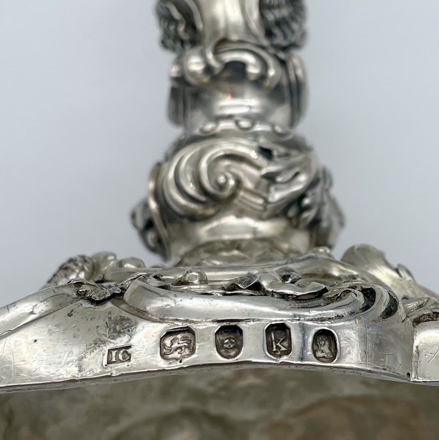Early 19th Century Antique George IV Silver Pair Cast Candelabra London 1825 Joseph Craddock & - 13