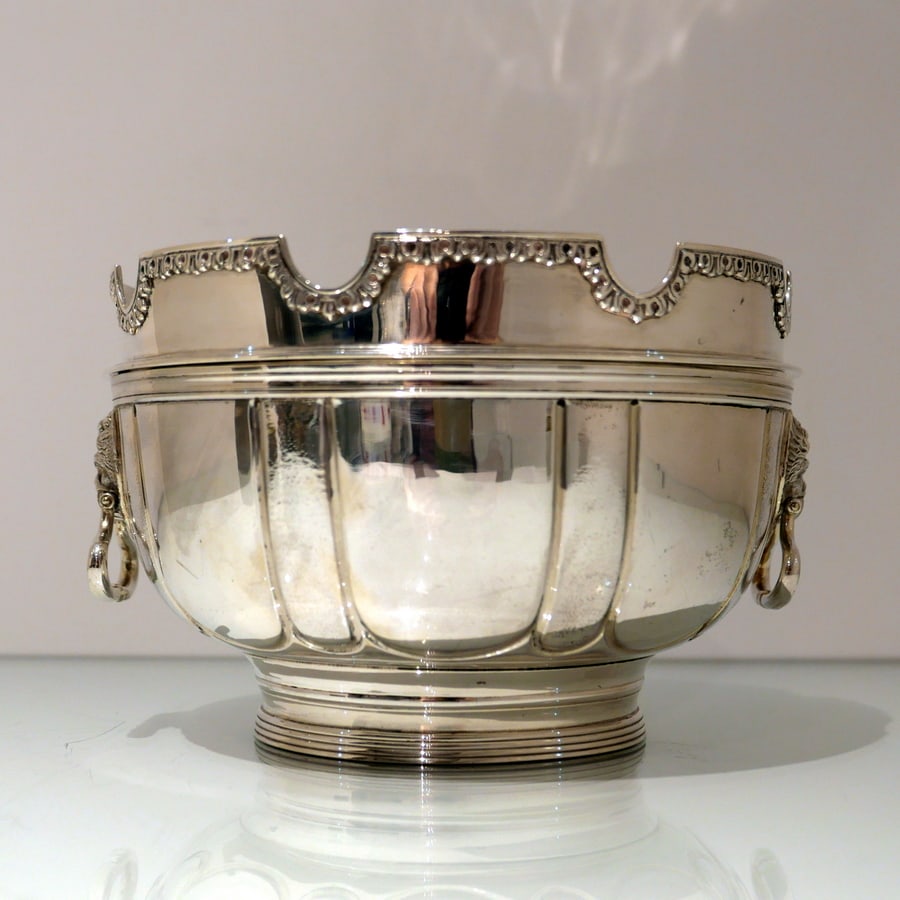 Early 20th Century Modern George V Sterling Silver Monteith Bowl London 1928 D & J Welby (1 of 11)