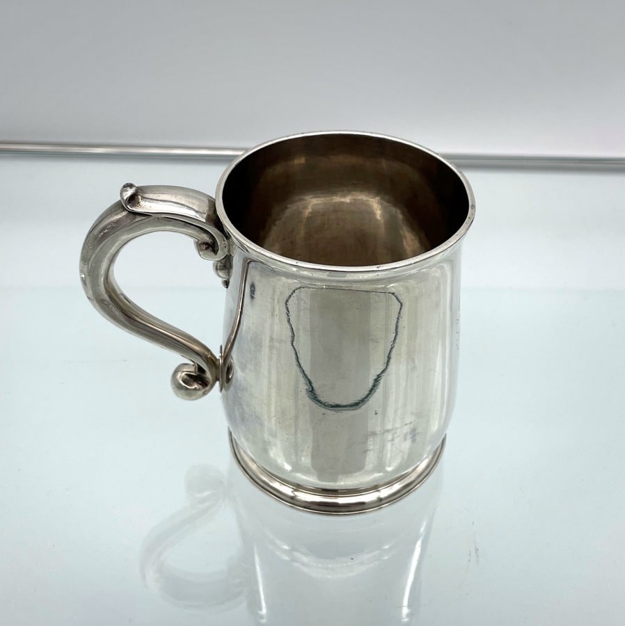 Early 18th Century Antique George II Sterling Silver Pint Mug London 1728 Edward Vincent - 2